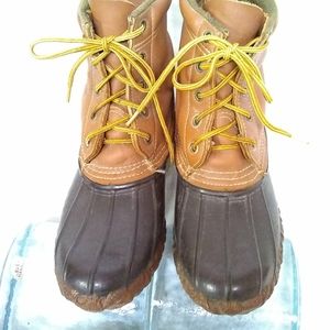 LaCrosse Boots Ankle Leather Rubber Waterproof Steel Shank Tan/Brown Sz 7
